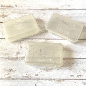 Clear Pencil Cases Storage Boxes School Office Supplies Organization Set of 3